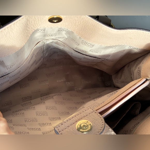 MICHAEL KORS HAMILTON Leather Pink Chain Satchel Crossbody Handbag - Picture 10 of 16